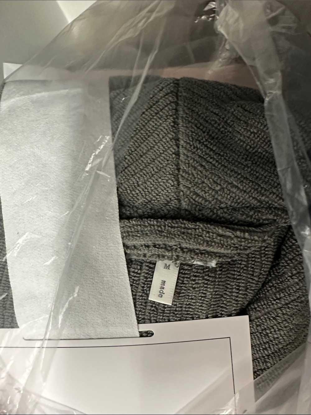 Cozy Earth Ribbed Terry Bath Robe (M) - Picture 6 of 6